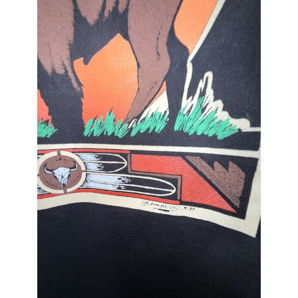 1992 Melvin Bainbridge Native Creations Buffalo T-shirt Southwestern VTG NEW Q - Picture 2 of 6